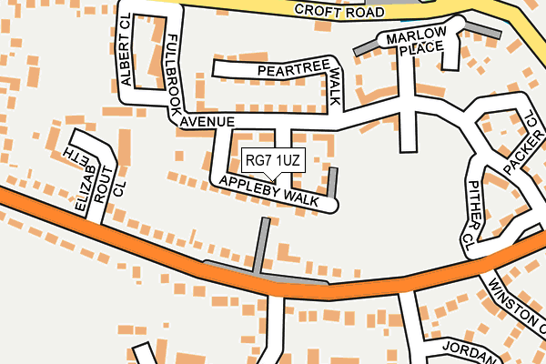 RG7 1UZ map - OS OpenMap – Local (Ordnance Survey)