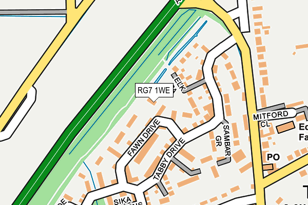 RG7 1WE map - OS OpenMap – Local (Ordnance Survey)