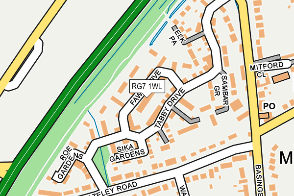 RG7 1WL map - OS OpenMap – Local (Ordnance Survey)
