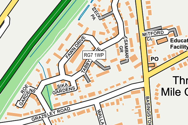 RG7 1WP map - OS OpenMap – Local (Ordnance Survey)