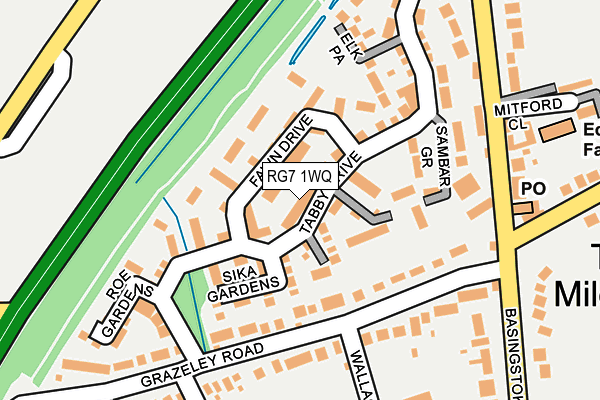 RG7 1WQ map - OS OpenMap – Local (Ordnance Survey)