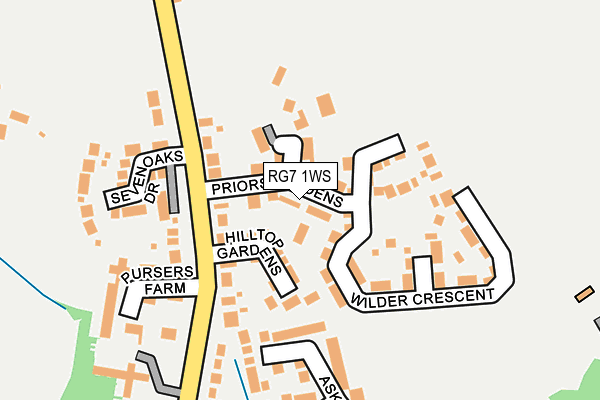 RG7 1WS map - OS OpenMap – Local (Ordnance Survey)
