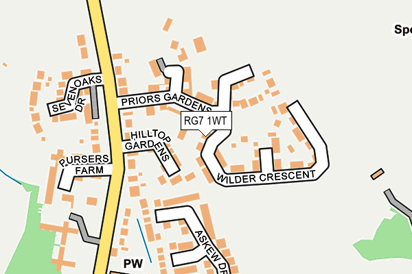 RG7 1WT map - OS OpenMap – Local (Ordnance Survey)