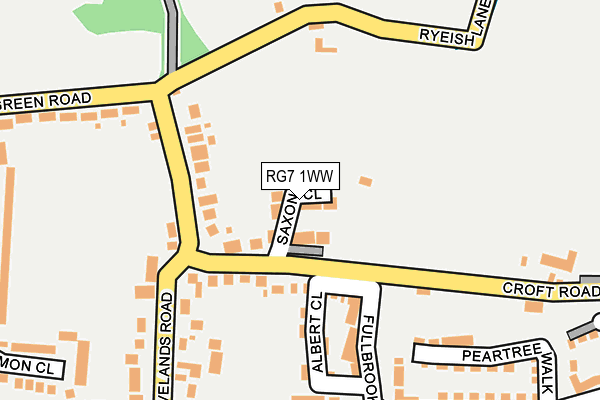 RG7 1WW map - OS OpenMap – Local (Ordnance Survey)