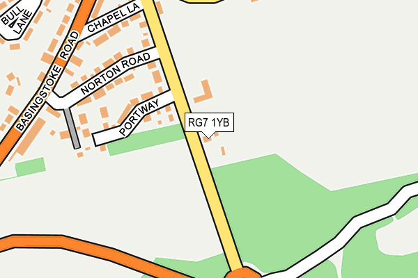 RG7 1YB map - OS OpenMap – Local (Ordnance Survey)