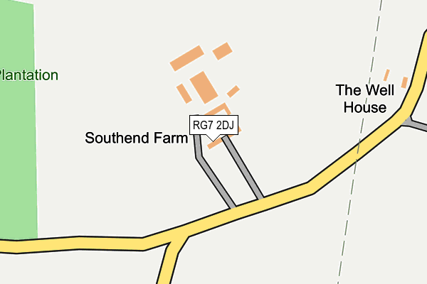 RG7 2DJ map - OS OpenMap – Local (Ordnance Survey)