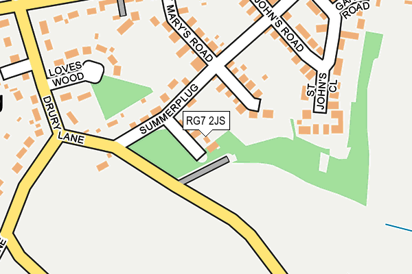 RG7 2JS map - OS OpenMap – Local (Ordnance Survey)