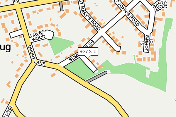 RG7 2JU map - OS OpenMap – Local (Ordnance Survey)