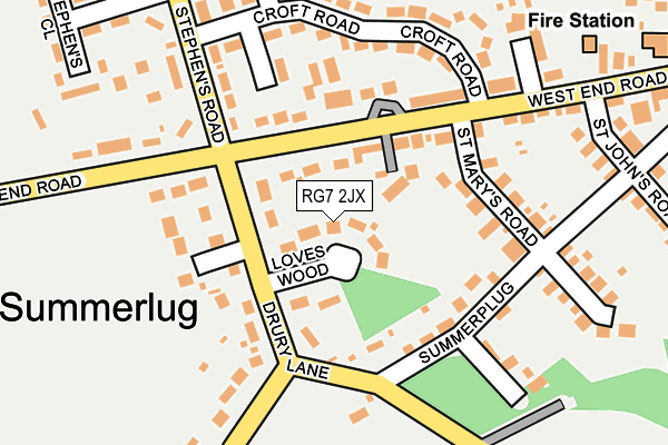 RG7 2JX map - OS OpenMap – Local (Ordnance Survey)