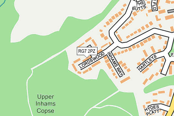 RG7 2PZ map - OS OpenMap – Local (Ordnance Survey)
