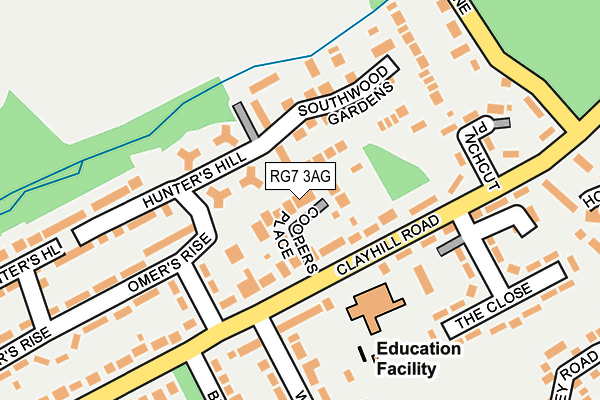 RG7 3AG map - OS OpenMap – Local (Ordnance Survey)