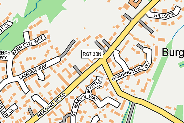 RG7 3BN map - OS OpenMap – Local (Ordnance Survey)