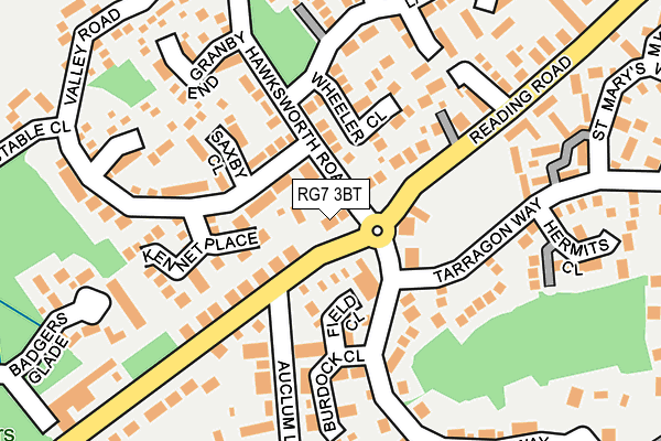 RG7 3BT map - OS OpenMap – Local (Ordnance Survey)