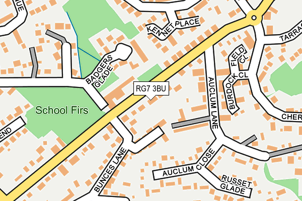 RG7 3BU map - OS OpenMap – Local (Ordnance Survey)