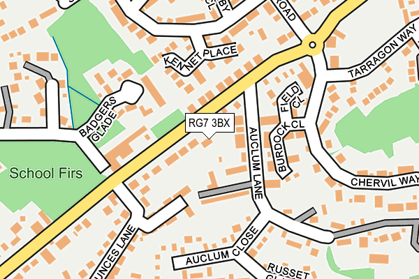 RG7 3BX map - OS OpenMap – Local (Ordnance Survey)