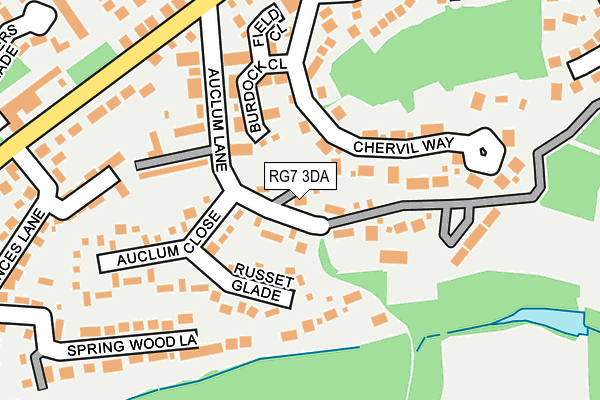 RG7 3DA map - OS OpenMap – Local (Ordnance Survey)