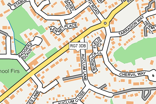 RG7 3DB map - OS OpenMap – Local (Ordnance Survey)