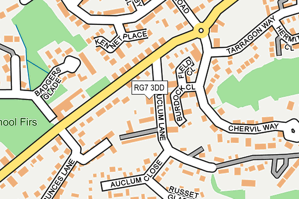 RG7 3DD map - OS OpenMap – Local (Ordnance Survey)