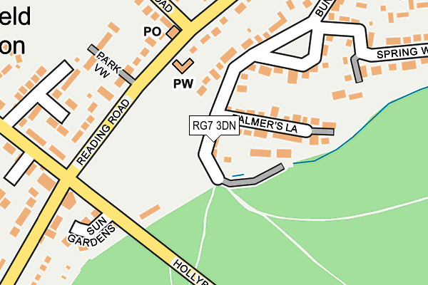 RG7 3DN map - OS OpenMap – Local (Ordnance Survey)