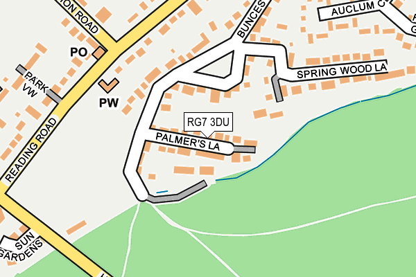 RG7 3DU map - OS OpenMap – Local (Ordnance Survey)