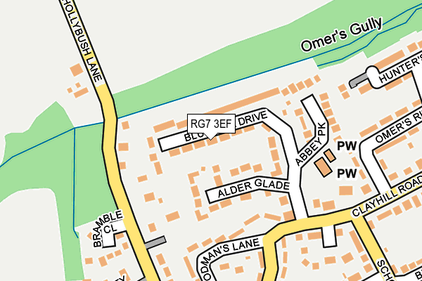 RG7 3EF map - OS OpenMap – Local (Ordnance Survey)