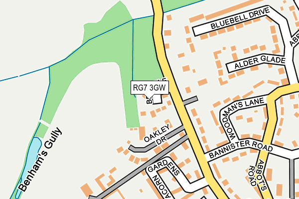 RG7 3GW map - OS OpenMap – Local (Ordnance Survey)