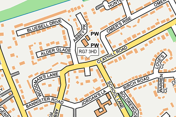 RG7 3HD map - OS OpenMap – Local (Ordnance Survey)