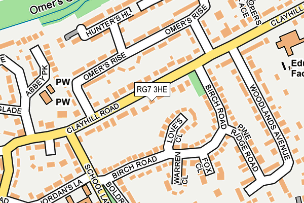 RG7 3HE map - OS OpenMap – Local (Ordnance Survey)