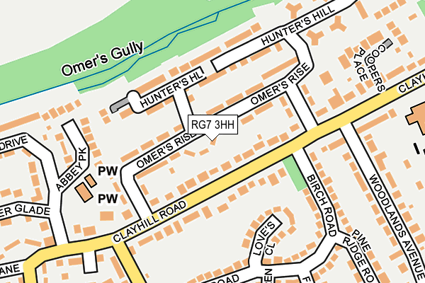 RG7 3HH map - OS OpenMap – Local (Ordnance Survey)