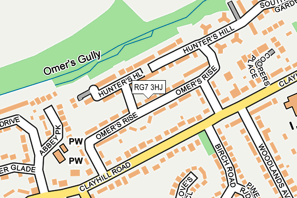 RG7 3HJ map - OS OpenMap – Local (Ordnance Survey)