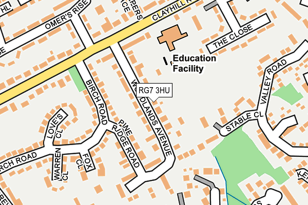 RG7 3HU map - OS OpenMap – Local (Ordnance Survey)