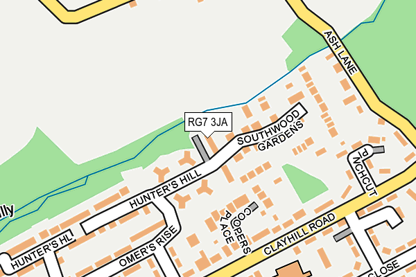 RG7 3JA map - OS OpenMap – Local (Ordnance Survey)