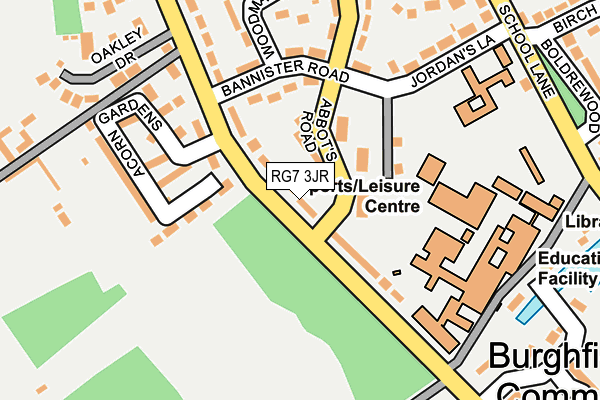 RG7 3JR map - OS OpenMap – Local (Ordnance Survey)