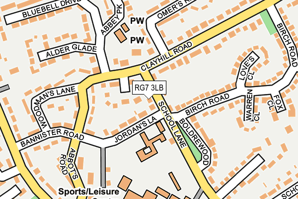 RG7 3LB map - OS OpenMap – Local (Ordnance Survey)