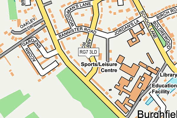 RG7 3LD map - OS OpenMap – Local (Ordnance Survey)