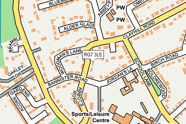 RG7 3LE map - OS OpenMap – Local (Ordnance Survey)