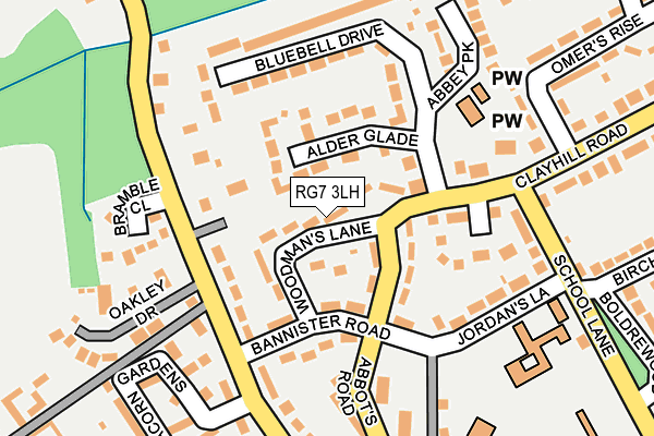 RG7 3LH map - OS OpenMap – Local (Ordnance Survey)