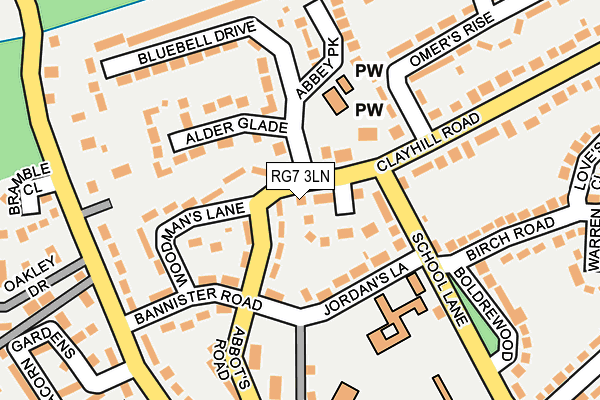 RG7 3LN map - OS OpenMap – Local (Ordnance Survey)