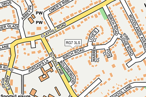 RG7 3LS map - OS OpenMap – Local (Ordnance Survey)