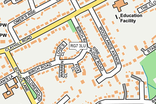 RG7 3LU map - OS OpenMap – Local (Ordnance Survey)