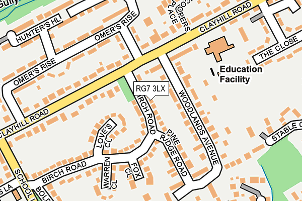 RG7 3LX map - OS OpenMap – Local (Ordnance Survey)