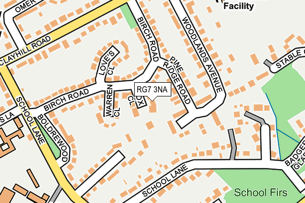 RG7 3NA map - OS OpenMap – Local (Ordnance Survey)