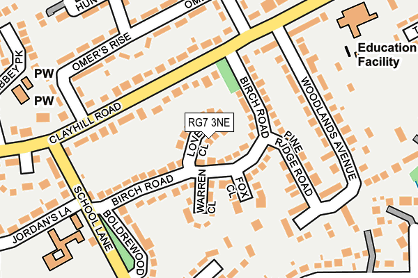 RG7 3NE map - OS OpenMap – Local (Ordnance Survey)