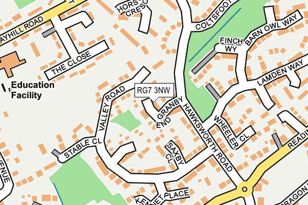 RG7 3NW map - OS OpenMap – Local (Ordnance Survey)