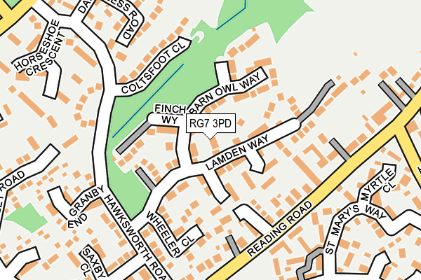 RG7 3PD map - OS OpenMap – Local (Ordnance Survey)