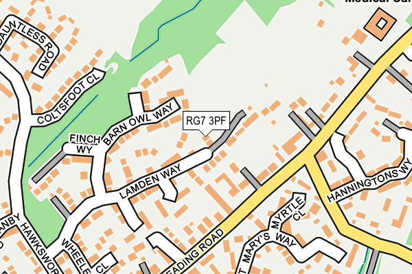 RG7 3PF map - OS OpenMap – Local (Ordnance Survey)