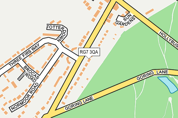 RG7 3QA map - OS OpenMap – Local (Ordnance Survey)