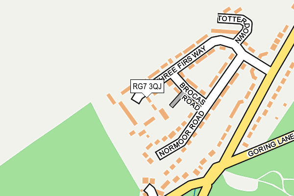 RG7 3QJ map - OS OpenMap – Local (Ordnance Survey)