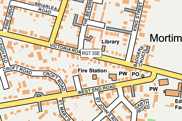 RG7 3SE map - OS OpenMap – Local (Ordnance Survey)