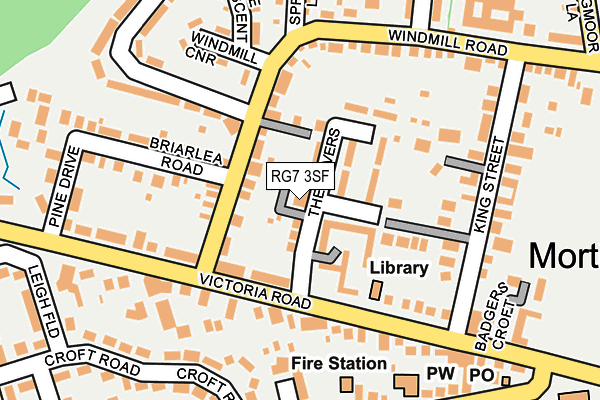 RG7 3SF map - OS OpenMap – Local (Ordnance Survey)